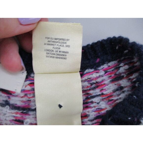 Sleeping on Snow Sweater Womens XS Small Midland Fair Isle Poncho Pullover Wool - Picture 10 of 13